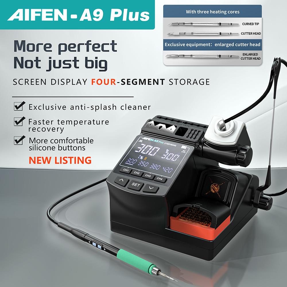 Паяльная станция AIFEN A9 Plus, совместимое жало паяльника 210/245/115, ручка управления температурой, сварочная паяльная станция 220V
Паяльная станция AIFEN A9 Plus, совместимое жало паяльника 210/245/115, ручка управления температурой, сварочная паяльная станция 220V