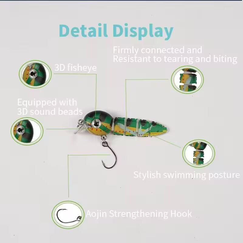 Multi Jointed Swimbait 5.5cm/4g Fishing Lures Crankbait Lifelike Hard Fish Baits Small Fishing Lure Set Wobblers Tackle
Multi Jointed Swimbait 5.5cm/4g Fishing Lures Crankbait Lifelike Hard Fish Baits Small Fishing Lure Set Wobblers Tackle