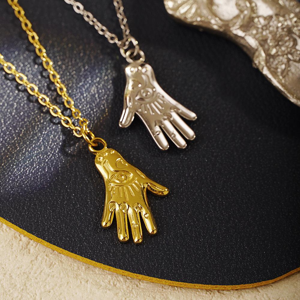 Stainless Steel Hand Necklace Pendant for Women Gold Plated Good Luck Hand Chain for Men Necklace Jewelry
Stainless Steel Hand Necklace Pendant for Women Gold Plated Good Luck Hand Chain for Men Necklace Jewelry