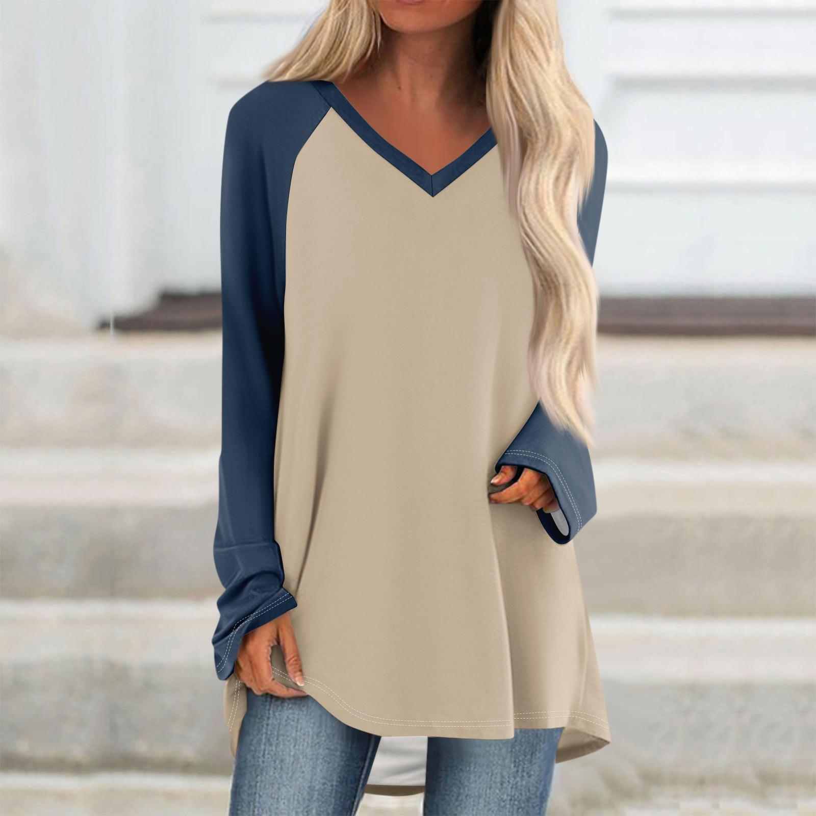 Жіноча осінньо-зимова повсякденна довга вільна футболка з V-подібним вирізом і принтом з довгими рукавами S хакі
Жіноча осінньо-зимова повсякденна довга вільна футболка з V-подібним вирізом і принтом з довгими рукавами S хакі