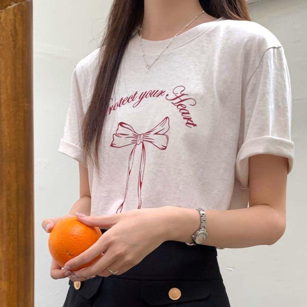 Cotton Letter Bow Printed T-Shirt Round Neck Pullover Short Sleeves Top Fashion Girl XXL белый
Cotton Letter Bow Printed T-Shirt Round Neck Pullover Short Sleeves Top Fashion Girl XXL белый