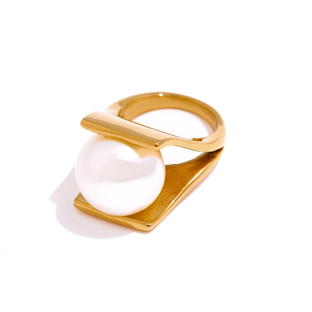 Yhpup New Stainless Steel Jewelry Elegant Imitation Pearls Ring for Women Trendy Golden Metal Engagement Ring Bijoux Femme Gift 8
Yhpup New Stainless Steel Jewelry Elegant Imitation Pearls Ring for Women Trendy Golden Metal Engagement Ring Bijoux Femme Gift 8