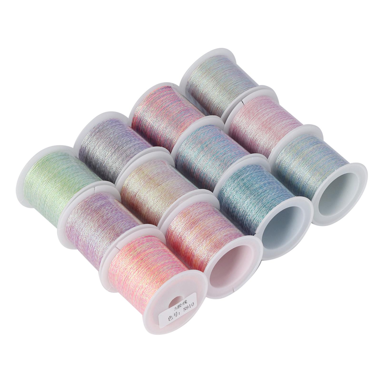 12 шт. Браслетная нить 0,2 мм 328 футов отрезная эластичная прочная полиэстеровая самодельная ювелирная нить для ожерелья
