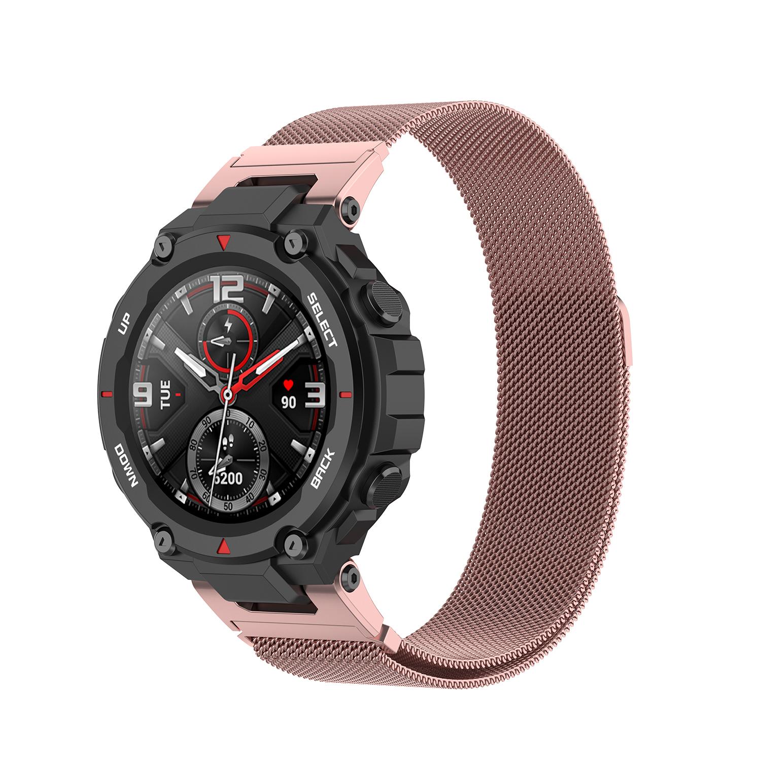 Milanese Stainless Steel Replacement Strap Smart Watch Band for Huami Amazfit T-Rex Pro/Amazfit T-Rex Rose Pink
Milanese Stainless Steel Replacement Strap Smart Watch Band for Huami Amazfit T-Rex Pro/Amazfit T-Rex Rose Pink