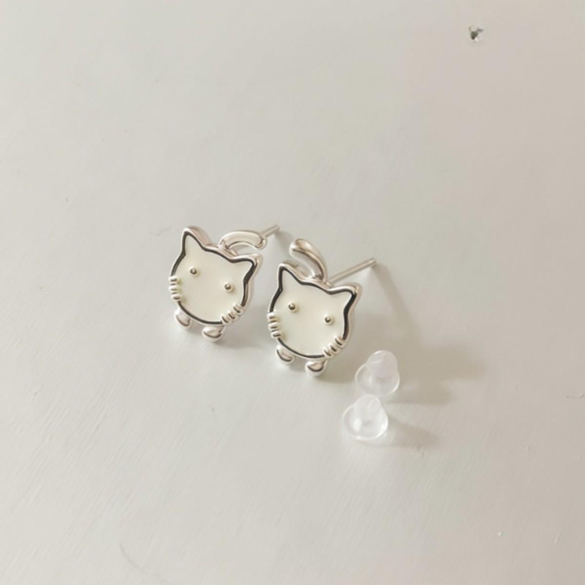 Korean Style Cute Kitten Stud Earrings for Women серебряный
Korean Style Cute Kitten Stud Earrings for Women серебряный