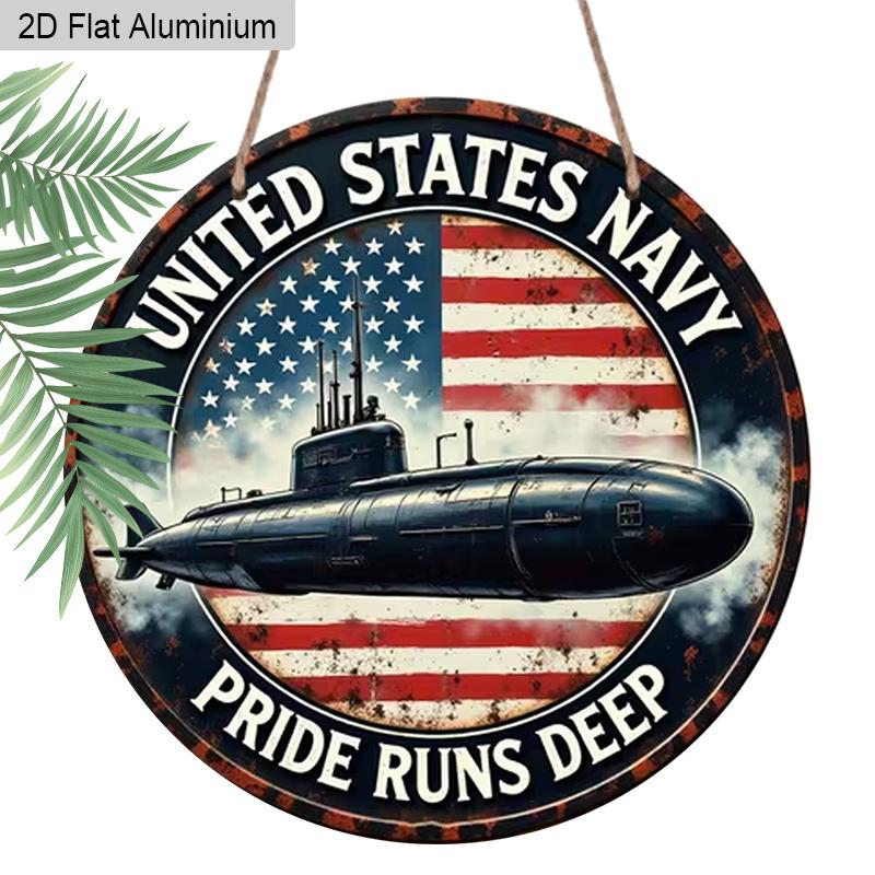 2D Flat AluminumVintage US Navy Submarine Round Metal Sign, Inspirational Spiritual Patriotic Americana Rustic Wall Decor, Pre-Drilled Holes for Easy 1pc
2D Flat AluminumVintage US Navy Submarine Round Metal Sign, Inspirational Spiritual Patriotic Americana Rustic Wall Decor, Pre-Drilled Holes for Easy 1pc