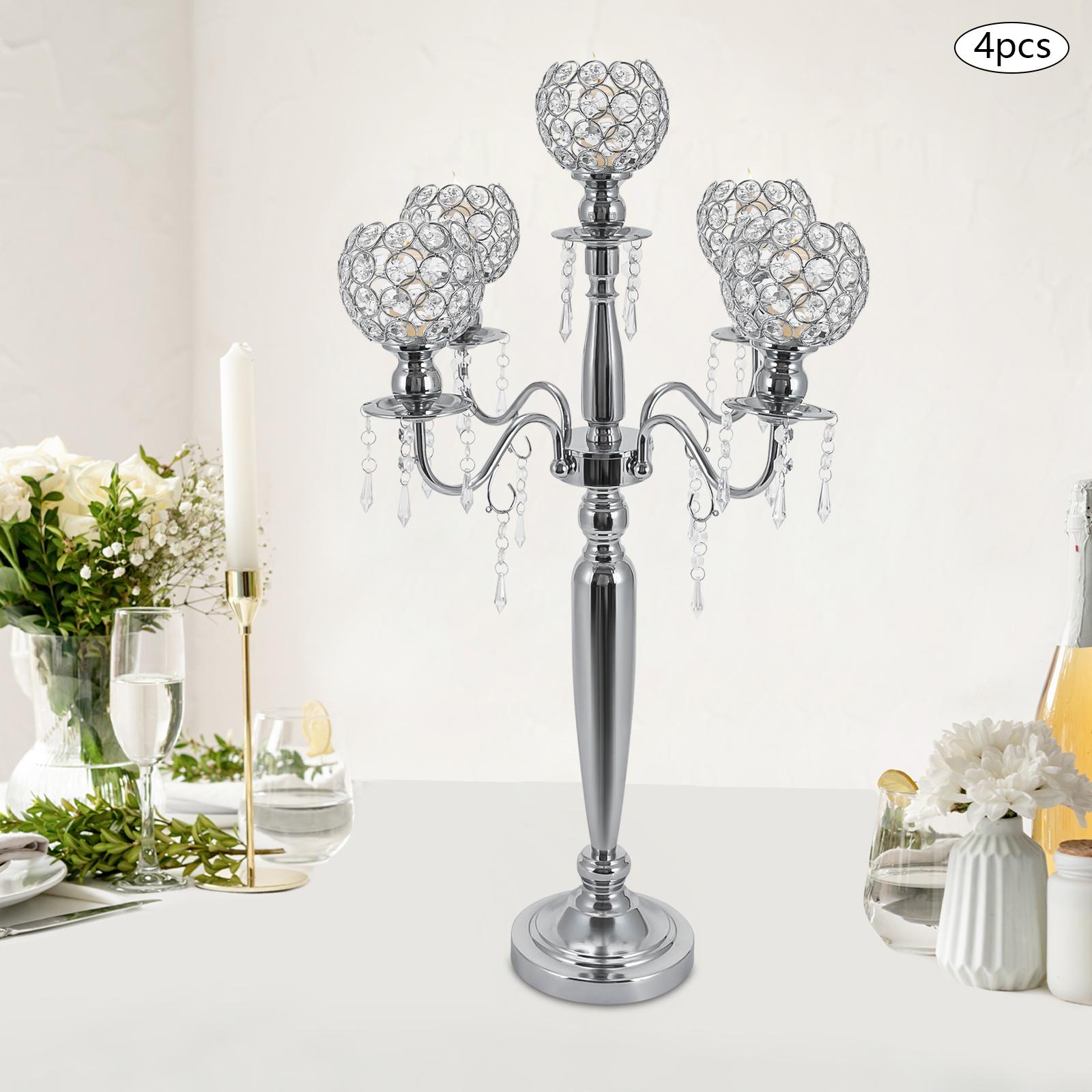 4 шт. 5-свечная хрустальная канделябра, центральный элемент, серебряный современный подсвечник, 29,5 дюйма в высоту, люстра для свадебного обеденного стола 1Pc серебряный
4 шт. 5-свечная хрустальная канделябра, центральный элемент, серебряный современный подсвечник, 29,5 дюйма в высоту, люстра для свадебного обеденного стола 1Pc серебряный