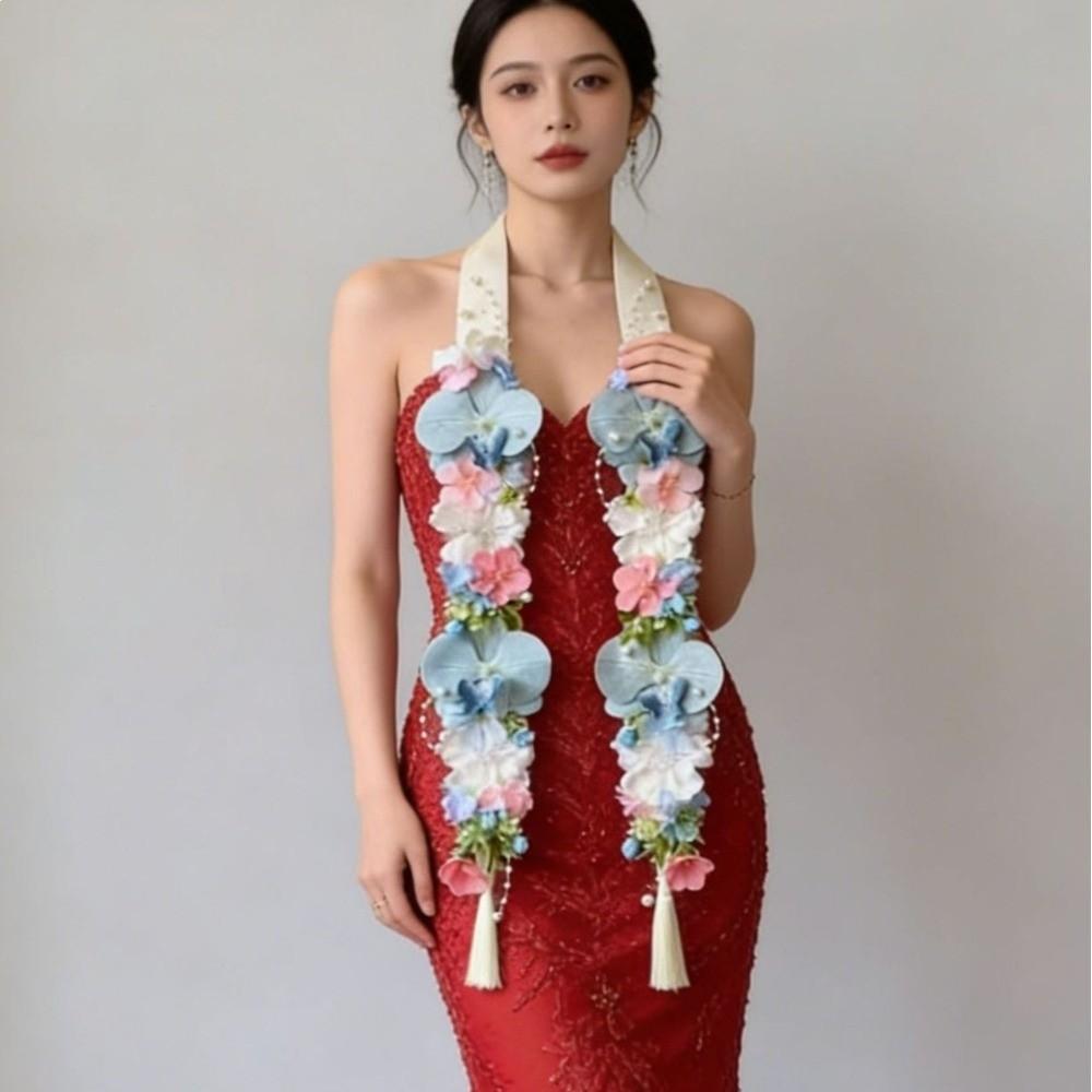 Artificial Flower Floral Shoulder Sash Satin Fabric Artificial Floral Garland Student Graduation синий
Artificial Flower Floral Shoulder Sash Satin Fabric Artificial Floral Garland Student Graduation синий