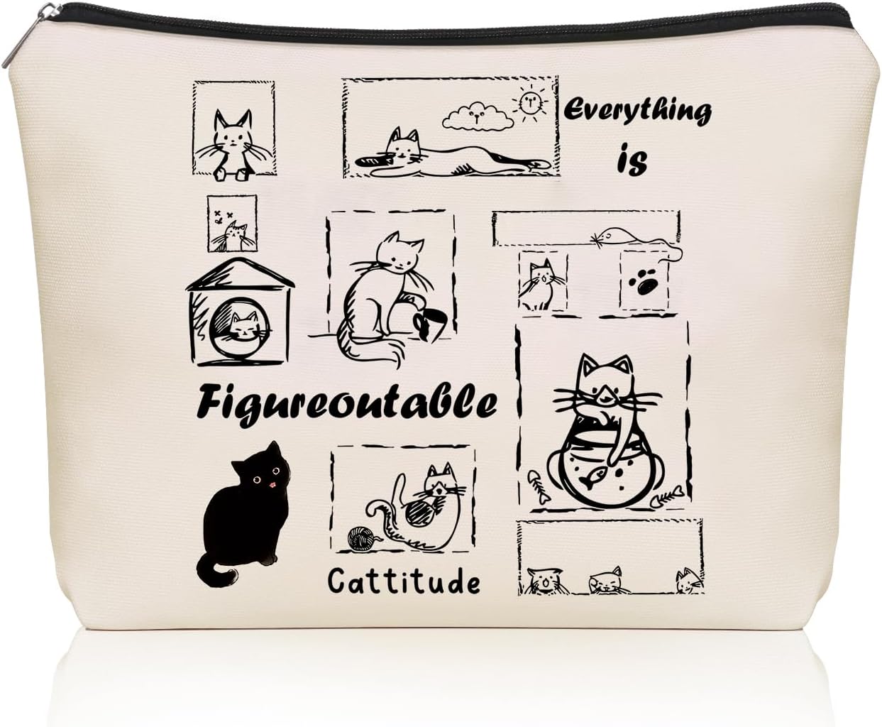 Cat Themed Makeup Bags for Women Funny Cat Lover Gifts Makeup Bag With Zipper Pouch Cute Cosmetic Bag for Mom Women
Cat Themed Makeup Bags for Women Funny Cat Lover Gifts Makeup Bag With Zipper Pouch Cute Cosmetic Bag for Mom Women
