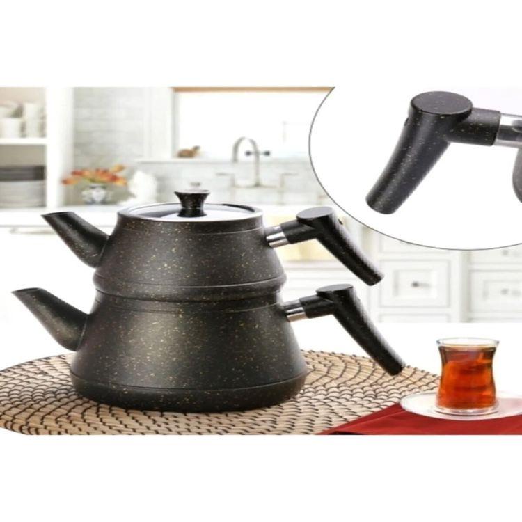 Saint Belisama Black Bakelite Handle Granite Teapot Set, Teapot, Granite Teapot, Black Teapot
Saint Belisama Black Bakelite Handle Granite Teapot Set, Teapot, Granite Teapot, Black Teapot