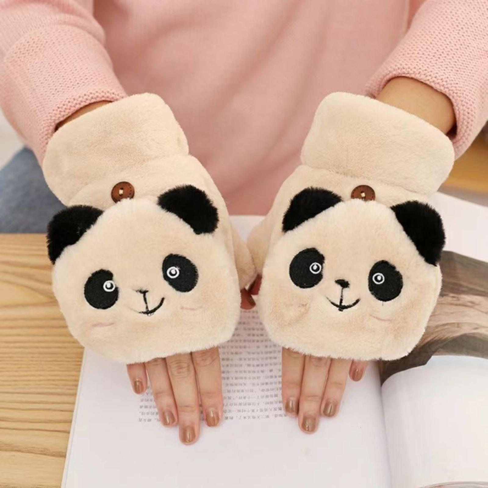 Winter Plush And Thick Warm Gloves For Women Covering Face And Squinting Eyes With Ears Half-Finger Cute Plush Flip Gloves For Students One Size
Winter Plush And Thick Warm Gloves For Women Covering Face And Squinting Eyes With Ears Half-Finger Cute Plush Flip Gloves For Students One Size