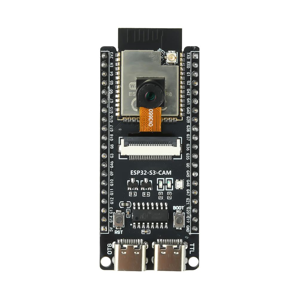 ESP ESP32-S3 CAM WiFi Bluetooth Development Board Onboard ESP32-S3-N16R8 Dual Type-C OV3660 Camera Module
ESP ESP32-S3 CAM WiFi Bluetooth Development Board Onboard ESP32-S3-N16R8 Dual Type-C OV3660 Camera Module