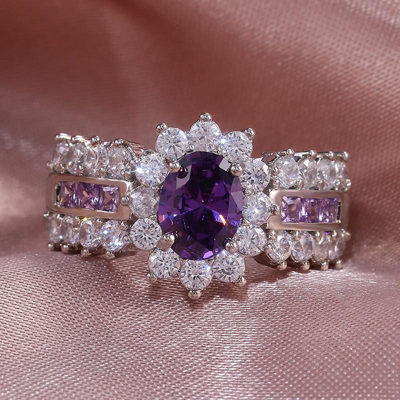 European and American Style Ring, Women s Flower Micro Inlaid Zircon Oval Accessories, High-end Banquet Zircon, Headwear 10
European and American Style Ring, Women s Flower Micro Inlaid Zircon Oval Accessories, High-end Banquet Zircon, Headwear 10