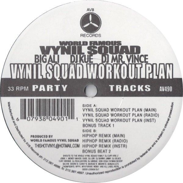 12inch Record WORLD FAMOUS VYNIL SQUAD - Vynil Squad Workout Plan AV490 AV8 Records 2005 US Rap & Hip-Hop/R&B Used
12inch Record WORLD FAMOUS VYNIL SQUAD - Vynil Squad Workout Plan AV490 AV8 Records 2005 US Rap & Hip-Hop/R&B Used