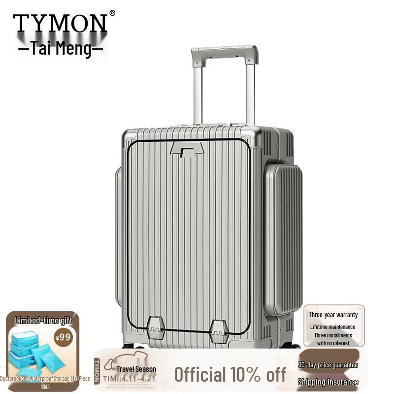 Tymon Front-Opening Business Carry-on Luggage with USB Charging and Phone Holder 20 inches
Tymon Front-Opening Business Carry-on Luggage with USB Charging and Phone Holder 20 inches