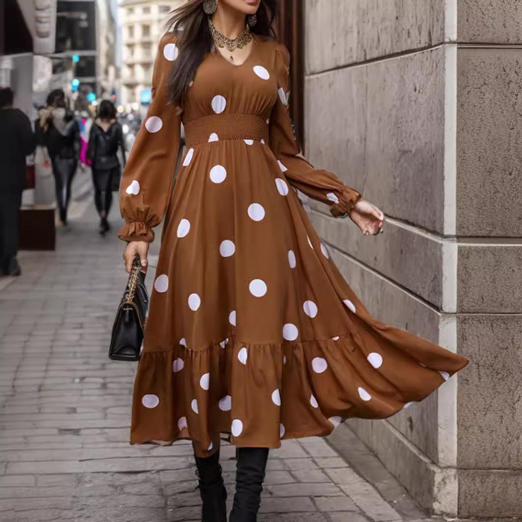 New Women s Clothing 2025 Spring Fashion Polka Dot Printing V-neck Long-sleeved Pendulum Dress XL рожевий
New Women s Clothing 2025 Spring Fashion Polka Dot Printing V-neck Long-sleeved Pendulum Dress XL рожевий