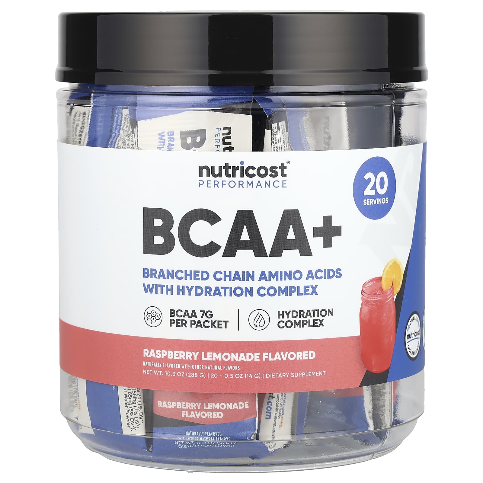 Nutricost, Athletic Performance, BCAA+, Raspberry Lemonade, 20 Packets, 0.5 oz (14 g) Each
Nutricost, Athletic Performance, BCAA+, Raspberry Lemonade, 20 Packets, 0.5 oz (14 g) Each