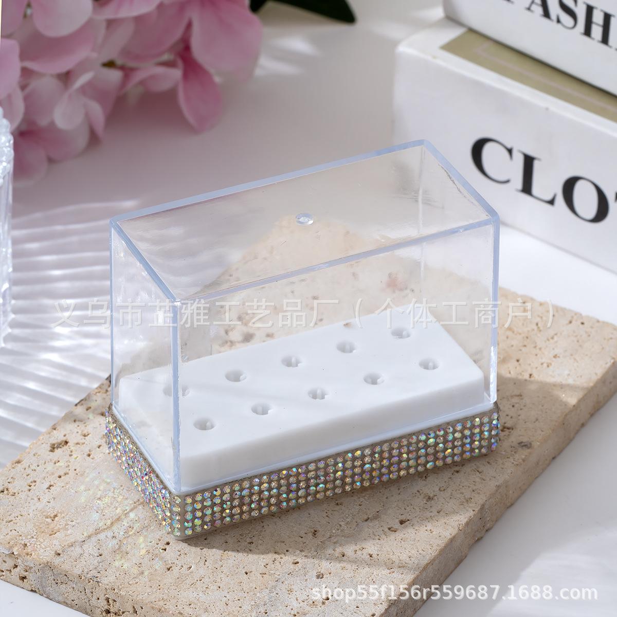 10-Hole grinding head full drill storage box Nail art grinding head Drill bit storage finishing box Nail art tool box White ab
10-Hole grinding head full drill storage box Nail art grinding head Drill bit storage finishing box Nail art tool box White ab