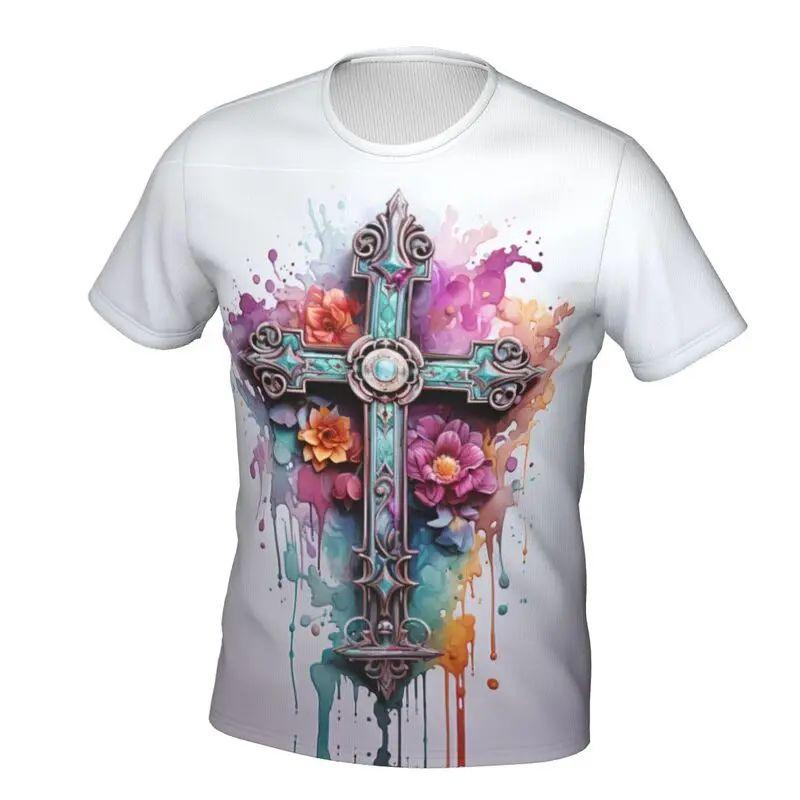 Summer Men s Cross Creative Pattern T-Shirt Fashion Personality 3d Printed O Collar Short Sleeve Loose Breathable Plus Size Top 6XL
Summer Men s Cross Creative Pattern T-Shirt Fashion Personality 3d Printed O Collar Short Sleeve Loose Breathable Plus Size Top 6XL