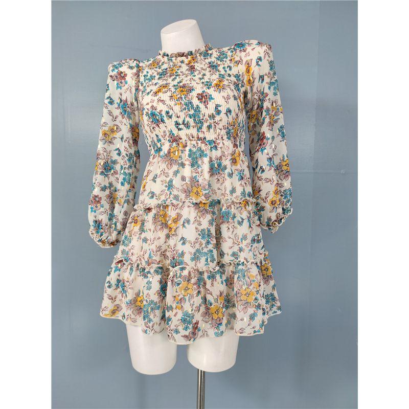 Foreign Trade Order High Texture Bohemian Holiday Style Big Hemline Dress Lantern Long sleeve Bright Silk Shiny Dress Color (big children s wear) 12
Foreign Trade Order High Texture Bohemian Holiday Style Big Hemline Dress Lantern Long sleeve Bright Silk Shiny Dress Color (big children s wear) 12