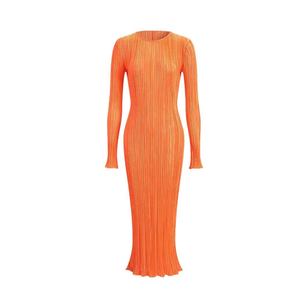 Spring & Autumn Round Neck Long Sleeve Pleated Slim Fit Sexy Solid Color Women s Dress Medium ярко-розовый
Spring & Autumn Round Neck Long Sleeve Pleated Slim Fit Sexy Solid Color Women s Dress Medium ярко-розовый