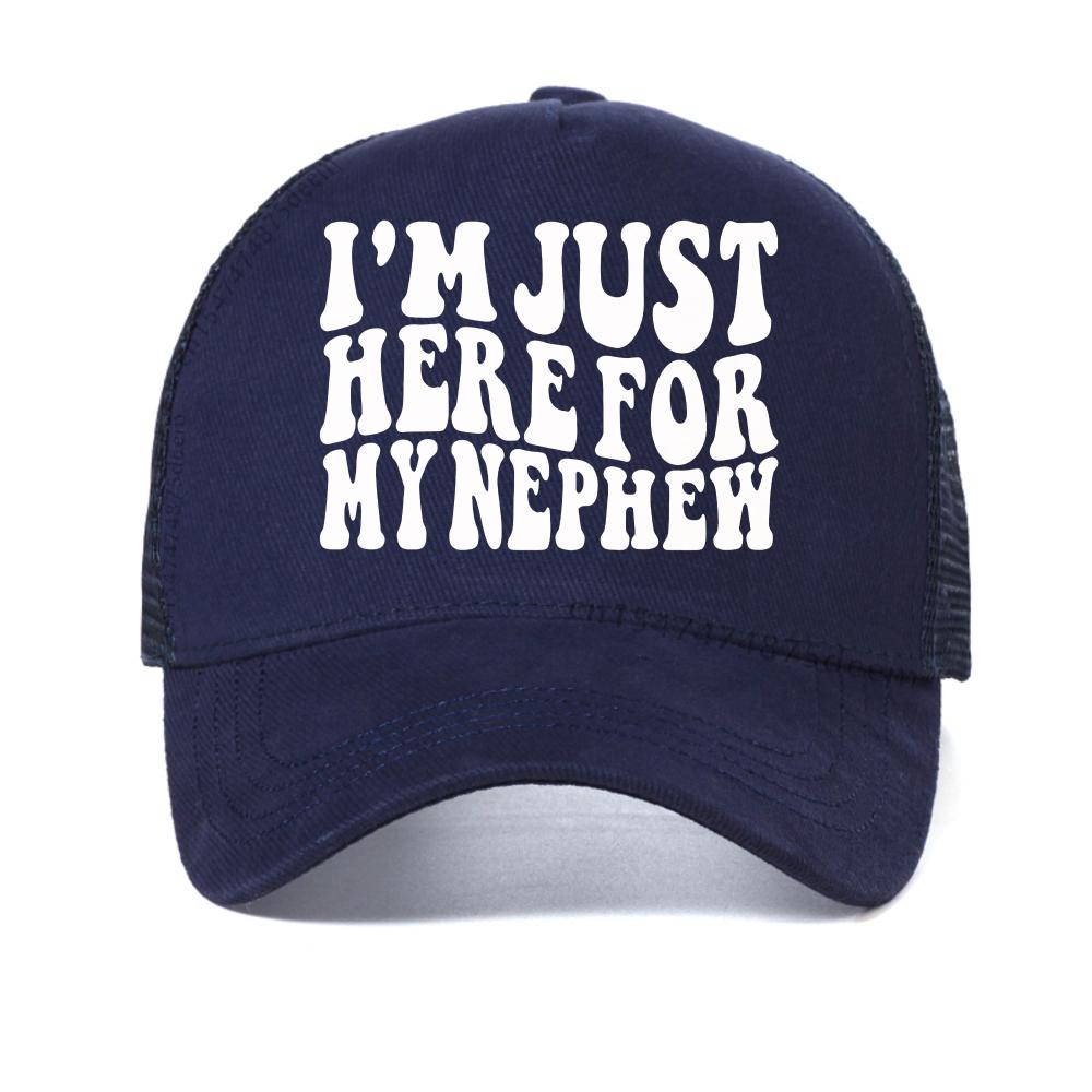 Im Just Here for My Nephew baseball cap Fashion Women mesh Snapback hats Summer adjustable mesh trucker hat cool sun hats Adjustable
Im Just Here for My Nephew baseball cap Fashion Women mesh Snapback hats Summer adjustable mesh trucker hat cool sun hats Adjustable