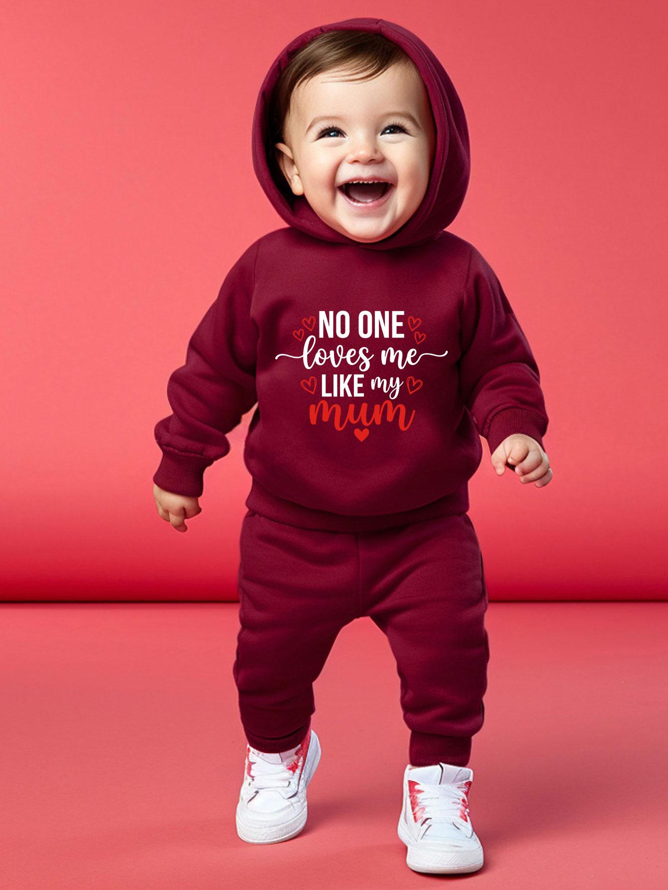 Cute Family Slogan Printed Hooded Top with Elastic Waist Cuffed Pants, Casual Daily Outdoor Two-piece Set for Boys 2-3Y бордовий
Cute Family Slogan Printed Hooded Top with Elastic Waist Cuffed Pants, Casual Daily Outdoor Two-piece Set for Boys 2-3Y бордовий