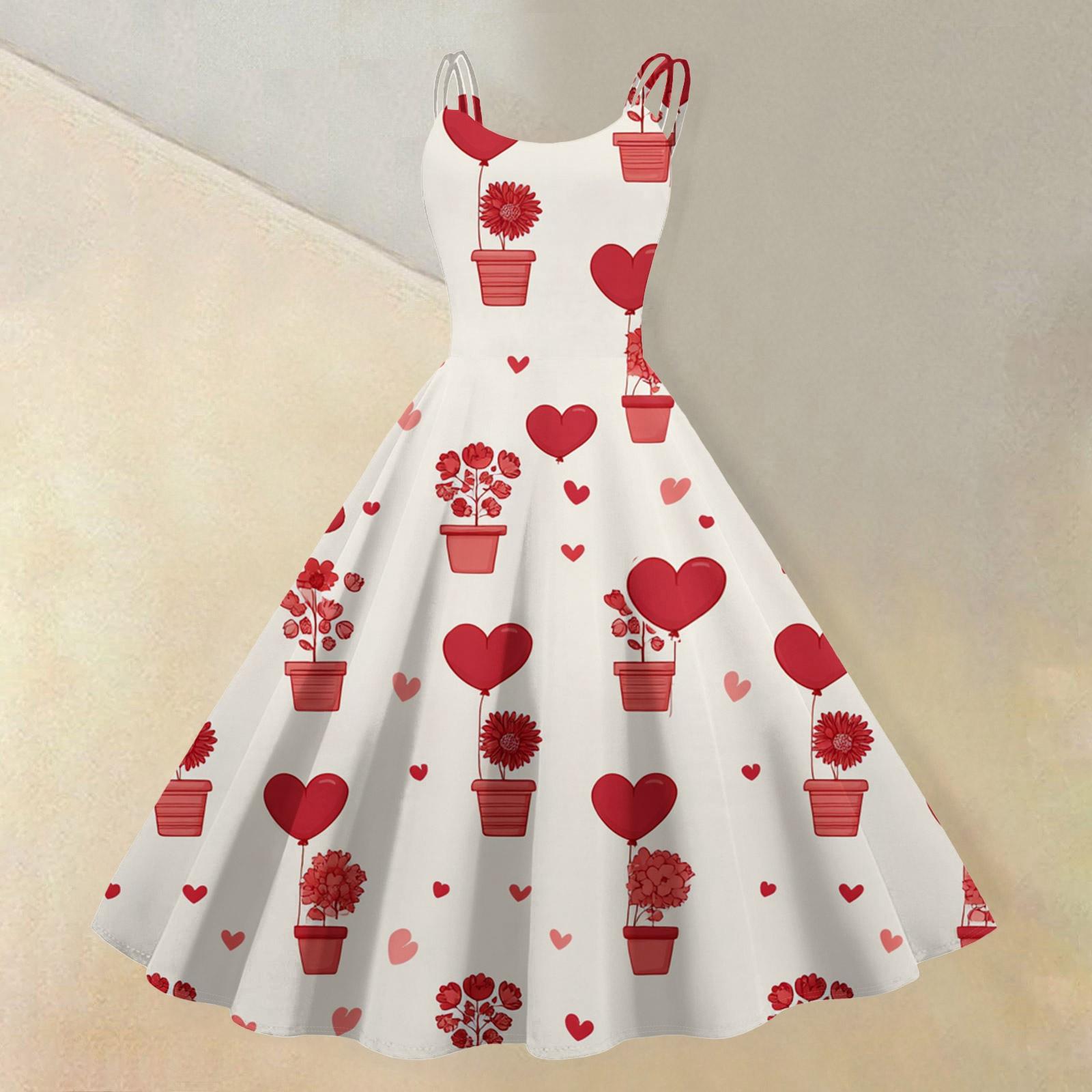 Women s Casual Fashion Valentine s Day Heart-themed Outfit: Heart-Printed Round Neck Heart Dress XL
Women s Casual Fashion Valentine s Day Heart-themed Outfit: Heart-Printed Round Neck Heart Dress XL