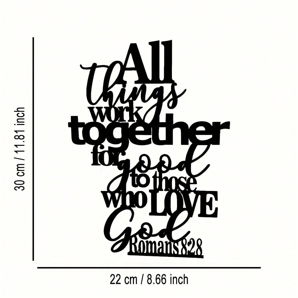 Inspirational Bible Verse Romans 8 28 Wall Plaque Christian Decor Gift Metal Art різнокольоровий
Inspirational Bible Verse Romans 8 28 Wall Plaque Christian Decor Gift Metal Art різнокольоровий
