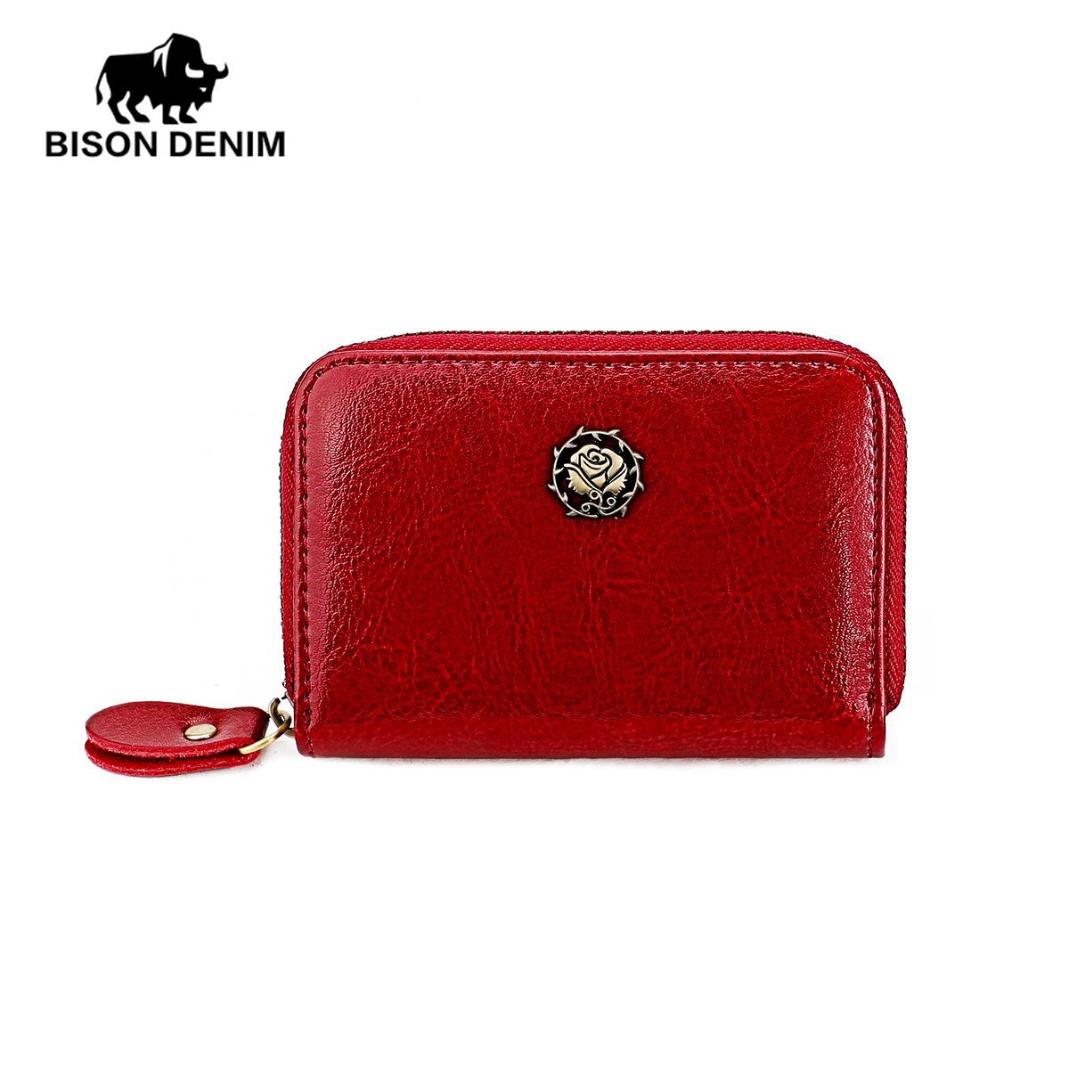 BISON DENIM модный женский держатель для карт маленький чехол для кредитных карт на молнии с цветочным украшением 
BISON DENIM модный женский держатель для карт маленький чехол для кредитных карт на молнии с цветочным украшением