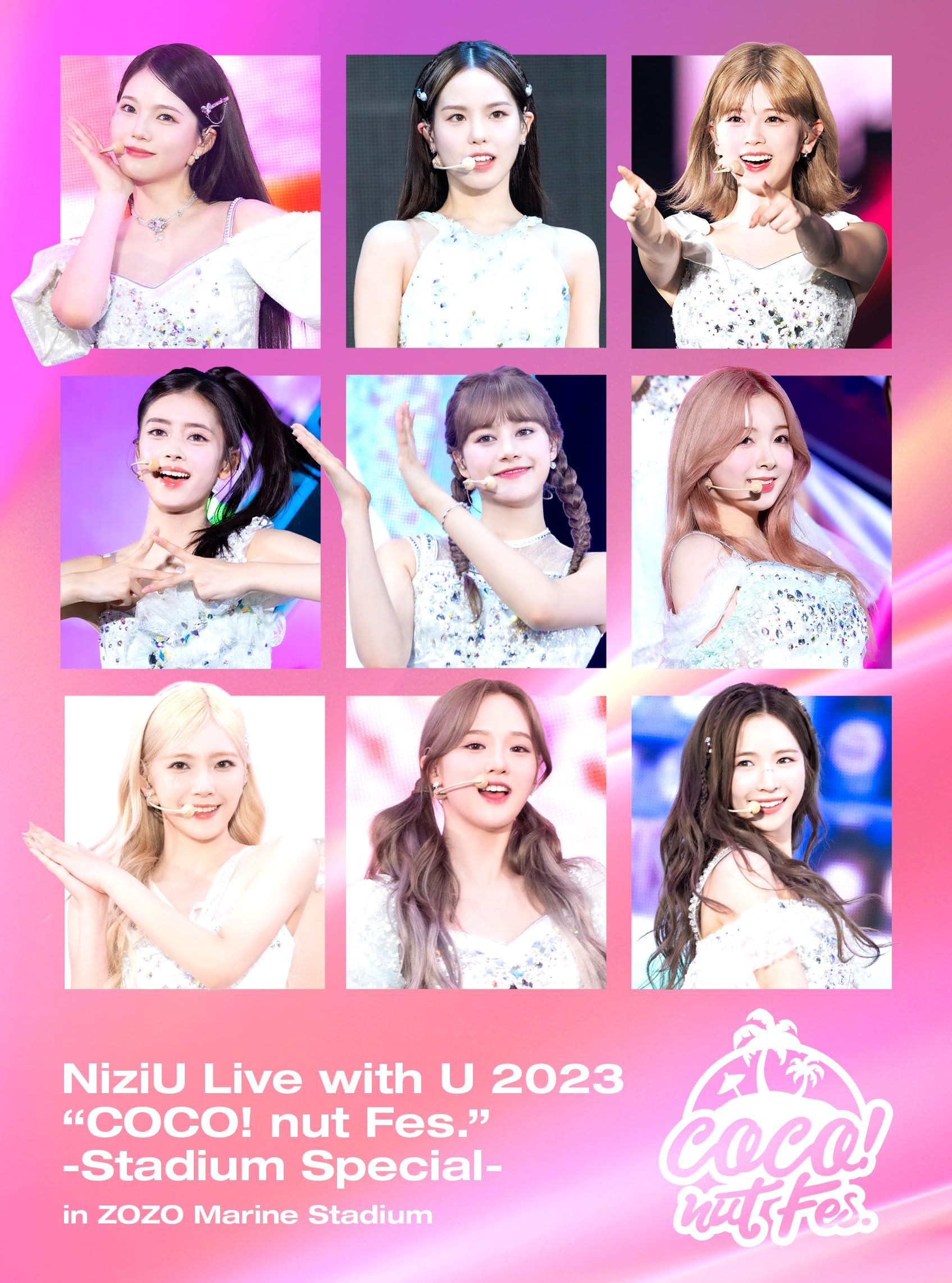 NiziU Live with U 2023 “COCO! nut Fes.” -Stadium Special- in ZOZO Marine Stadium (Limited Edition) (Blu-ray) (No bonus)
NiziU Live with U 2023 “COCO! nut Fes.” -Stadium Special- in ZOZO Marine Stadium (Limited Edition) (Blu-ray) (No bonus)