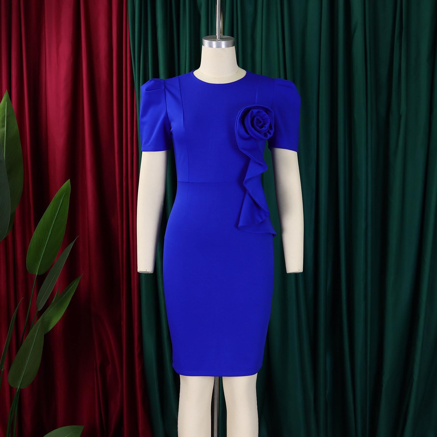 Elegant Ladies Dresses Plus Size O Neck Short Sleeve Ruffles Solid Sheath Package Hips Mid Calf Dress 2026 Summer New S синий
Elegant Ladies Dresses Plus Size O Neck Short Sleeve Ruffles Solid Sheath Package Hips Mid Calf Dress 2026 Summer New S синий