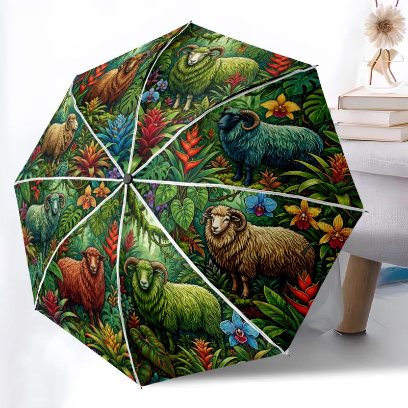 1pc Sturdy 8-Bone Auto Umbrella, Animals Dolphin Penguin Sheep Seahorse Umbrella, Digital Printed, Foldable Umbrella for On-the-Go Outdoor Use
1pc Sturdy 8-Bone Auto Umbrella, Animals Dolphin Penguin Sheep Seahorse Umbrella, Digital Printed, Foldable Umbrella for On-the-Go Outdoor Use