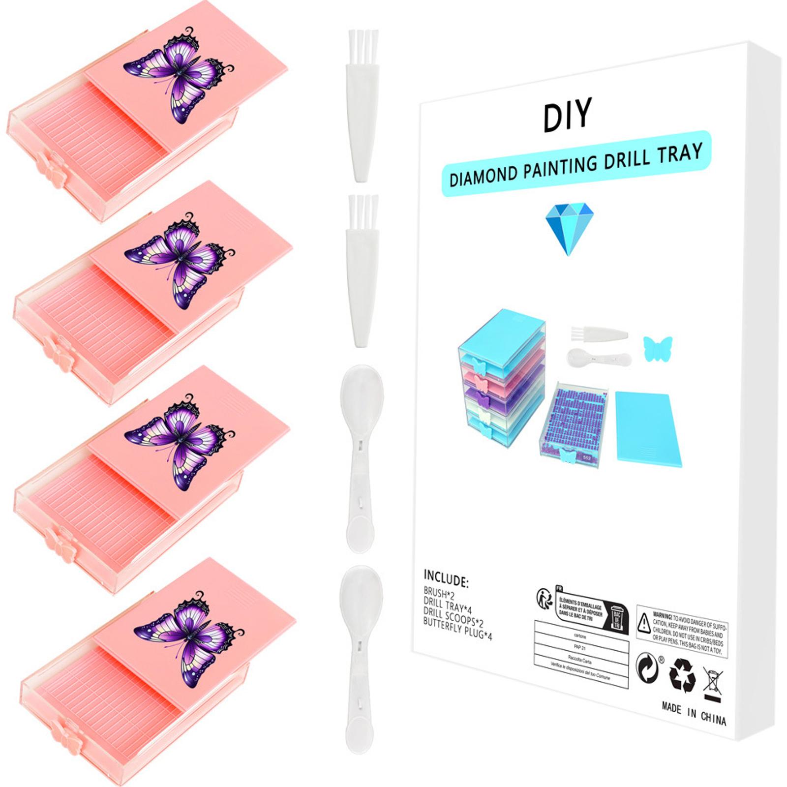 4Pcs Diamond Painting Tray Diamond Sorting Box with Lid Diamond Painting Beads Sorting Tray with Sppon & Brush for Kids Adults
4Pcs Diamond Painting Tray Diamond Sorting Box with Lid Diamond Painting Beads Sorting Tray with Sppon & Brush for Kids Adults