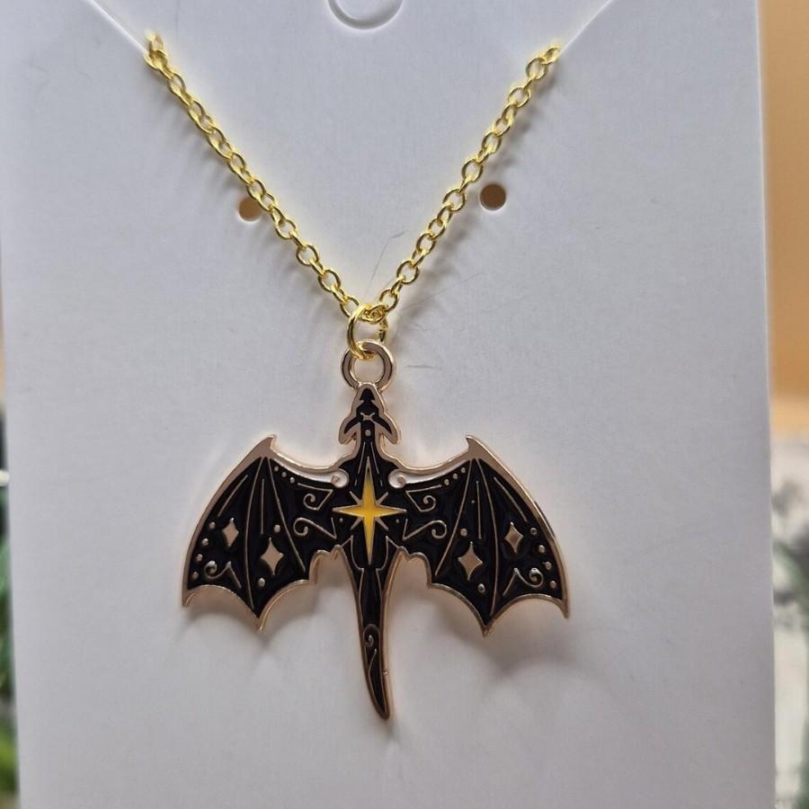 New Gothic Fantasy Dragon Black Bat Wing Celestial Star Dangle Earrings Necklace Set for Women Halloween Witch Punk Jewelry Sets
New Gothic Fantasy Dragon Black Bat Wing Celestial Star Dangle Earrings Necklace Set for Women Halloween Witch Punk Jewelry Sets