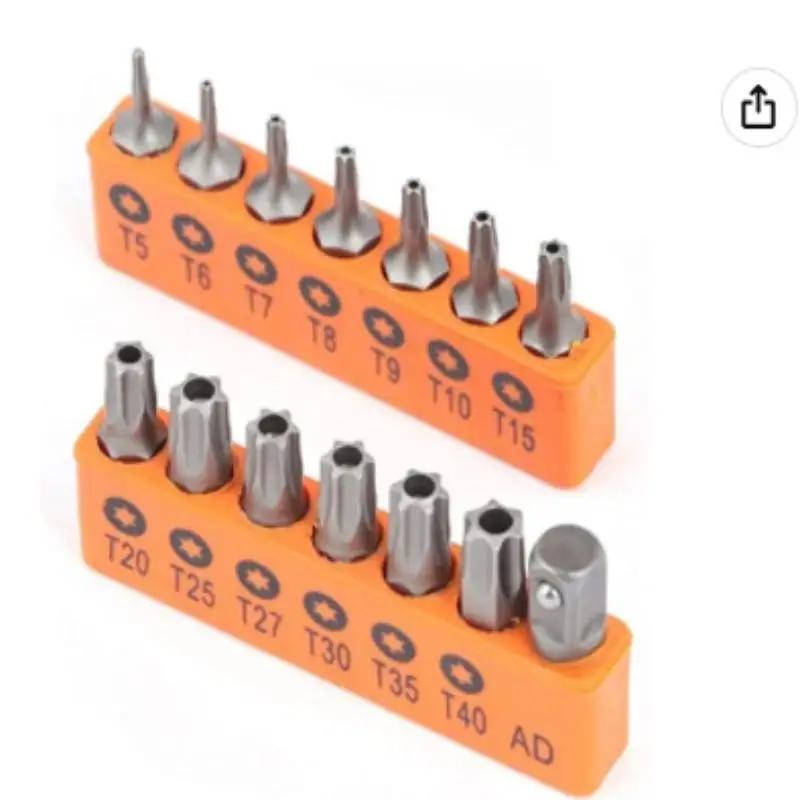 1/2Sets Screwdriver Bits T5 To T40 1/4 Inch Hex Shank For Electric Drill With 25mm Adapter Extension Set Star Key Tool Kit
1/2Sets Screwdriver Bits T5 To T40 1/4 Inch Hex Shank For Electric Drill With 25mm Adapter Extension Set Star Key Tool Kit