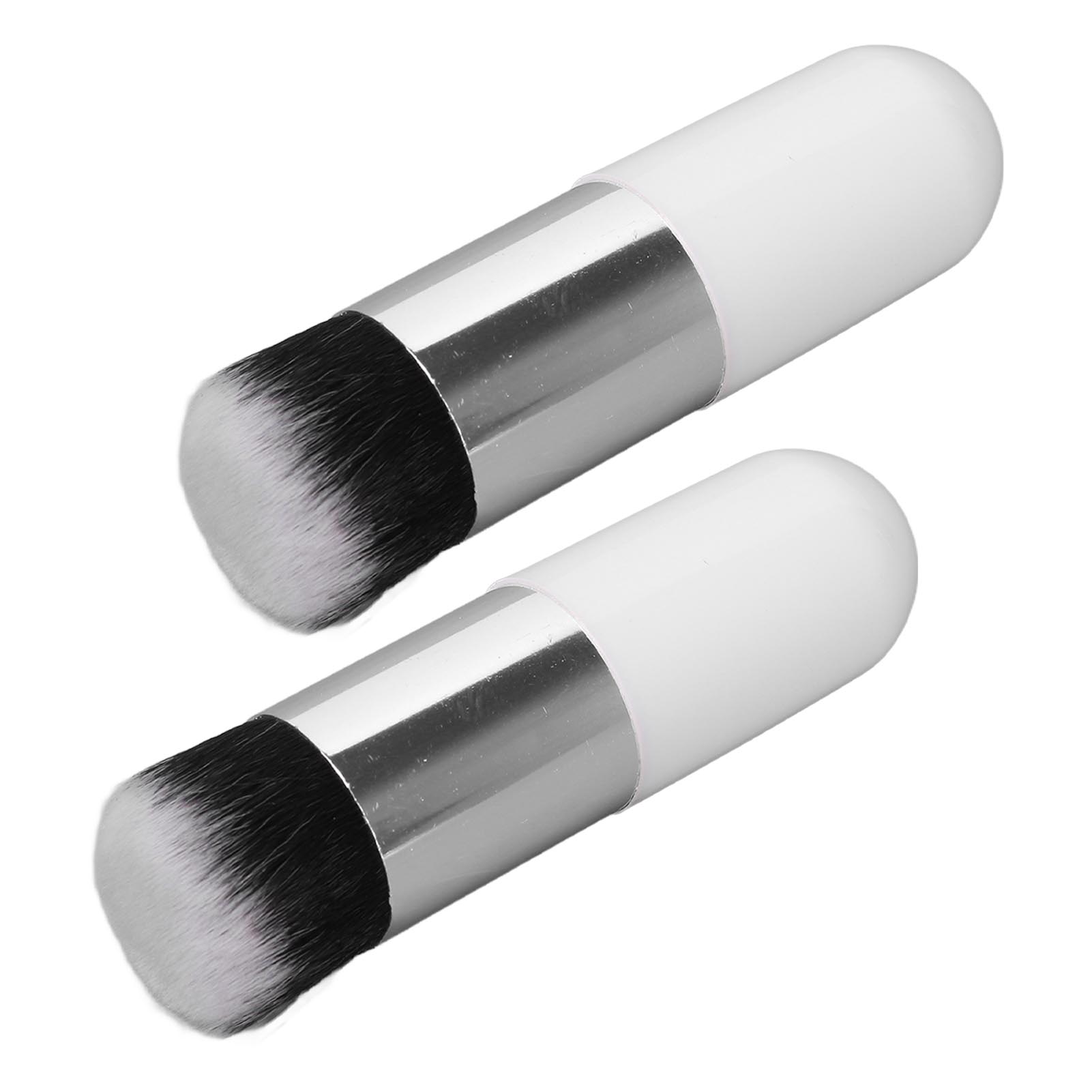 2pcs Foundation Brush Artificial Fiber Soft Comfortable Portable Makeup Brush for Women White Silver
2pcs Foundation Brush Artificial Fiber Soft Comfortable Portable Makeup Brush for Women White Silver