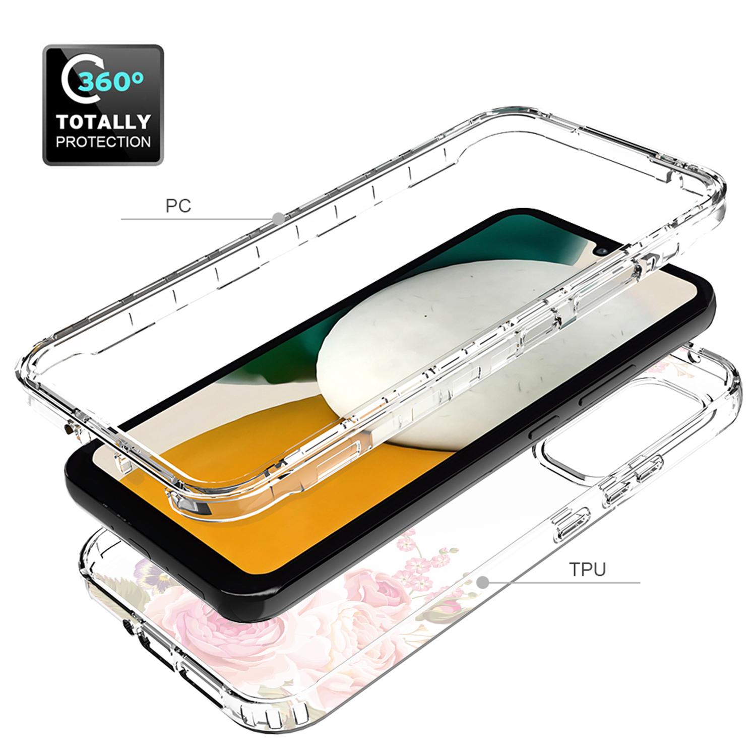 For Samsung Galaxy A34 5G PC Frame+TPU Transparent Phone Case Pattern Printing Anti-scratch Cover Rose Flower
For Samsung Galaxy A34 5G PC Frame+TPU Transparent Phone Case Pattern Printing Anti-scratch Cover Rose Flower