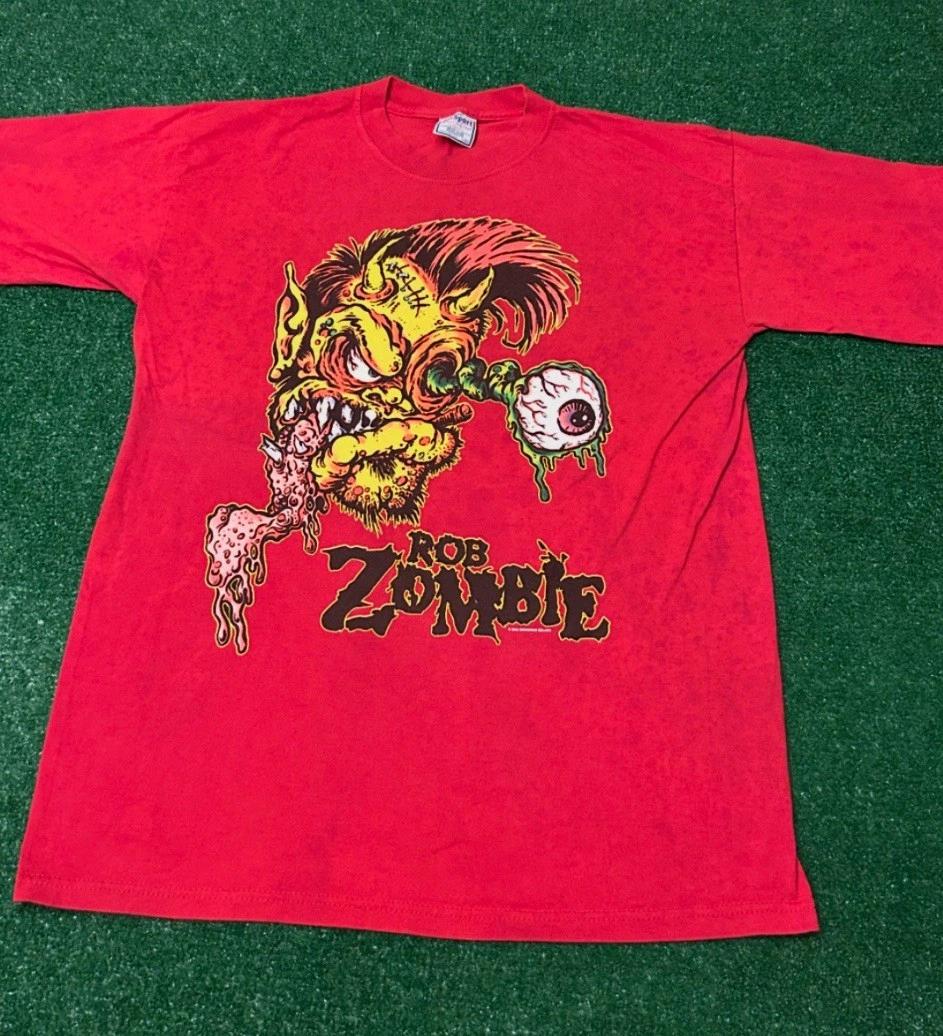 Vintage Rob Zombie Band Tee Eye Ball Distressed 2002 VTG Shirt Mens Size Large L
Vintage Rob Zombie Band Tee Eye Ball Distressed 2002 VTG Shirt Mens Size Large L