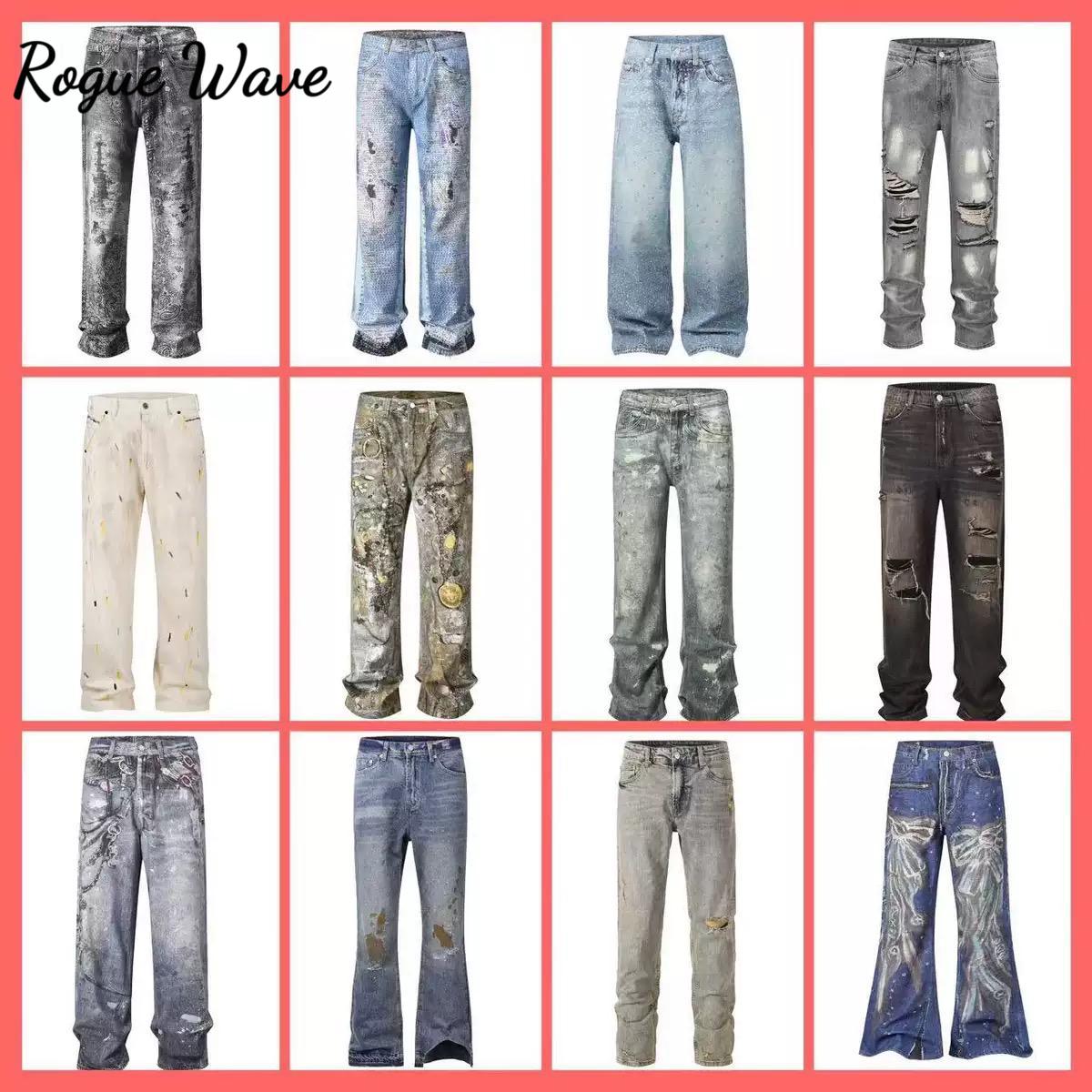 RogueWave High Street Straight Washed Dirty Ripped Blue Jeans Pants for Men Vintage Casual Loose Denim Trousers Frayed Patchwork Cargos Asian 36
RogueWave High Street Straight Washed Dirty Ripped Blue Jeans Pants for Men Vintage Casual Loose Denim Trousers Frayed Patchwork Cargos Asian 36