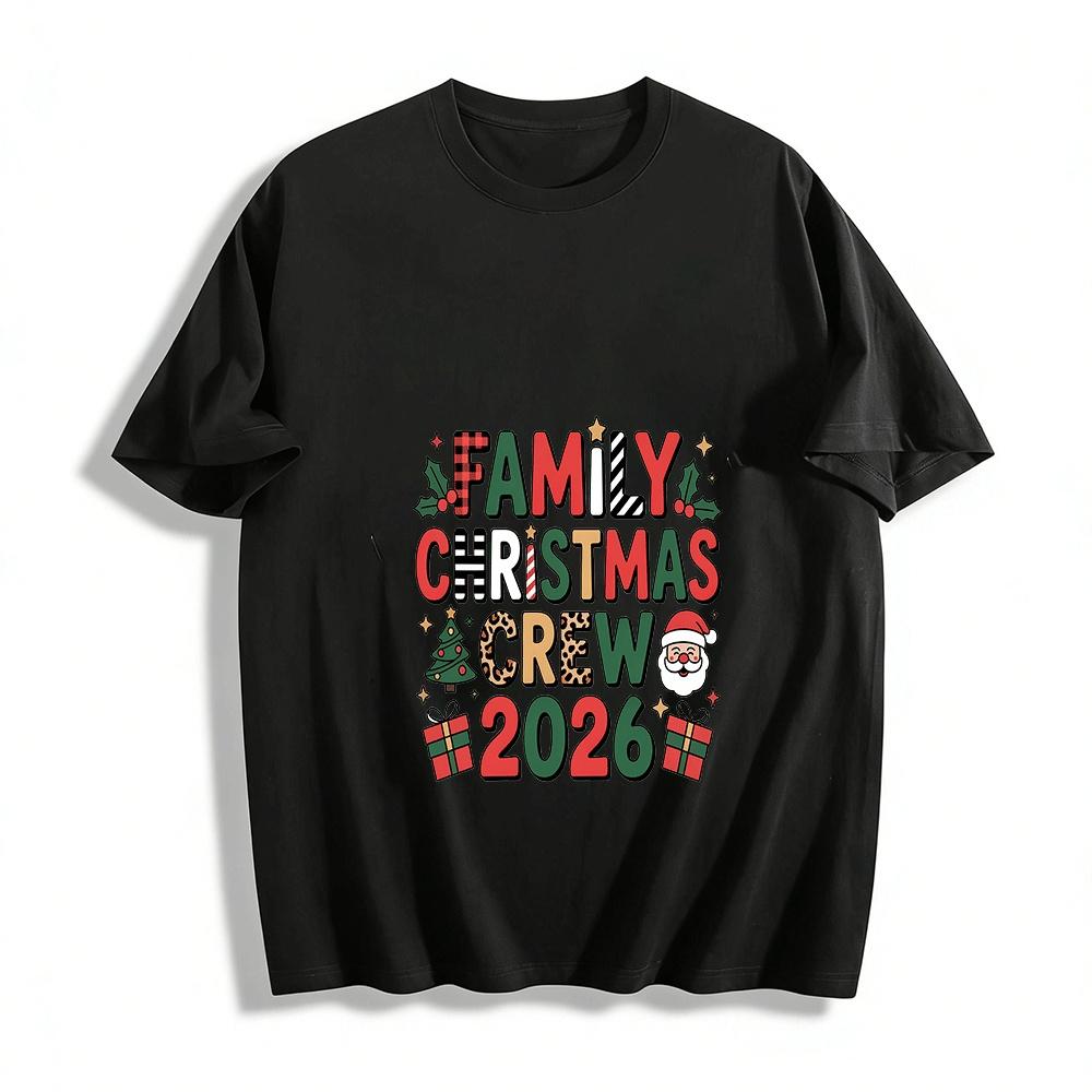 Family Christmas Crew 2026 Graphic Print Family Holiday Tees Pure cotton T-shirt XXS
Family Christmas Crew 2026 Graphic Print Family Holiday Tees Pure cotton T-shirt XXS