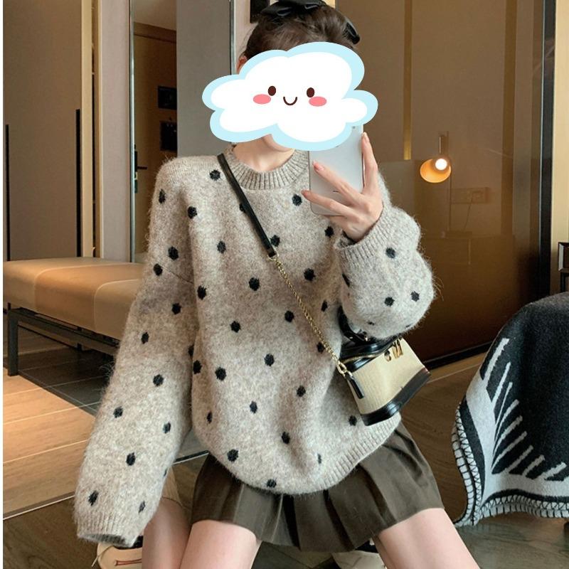 Осень и зима новый ленивый ветер пуловер с круглым вырезом свитер женский свободный универсальный в горошек литературный вязаный топ верхняя одежда one size fits all хаки
Осень и зима новый ленивый ветер пуловер с круглым вырезом свитер женский свободный универсальный в горошек литературный вязаный топ верхняя одежда one size fits all хаки