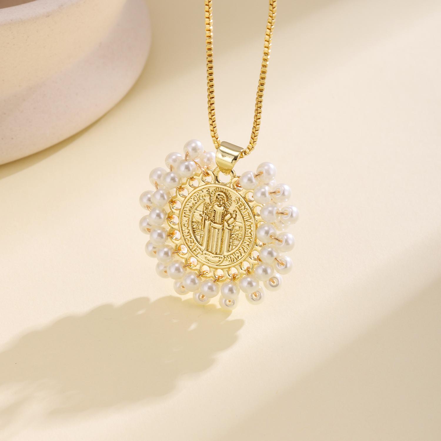 Nidin Vintage Virgin Mary & Cross Necklace With Pearl Catholic Medallion Pendant Dainty Faith Layering Jewelry For Women Men
Nidin Vintage Virgin Mary & Cross Necklace With Pearl Catholic Medallion Pendant Dainty Faith Layering Jewelry For Women Men