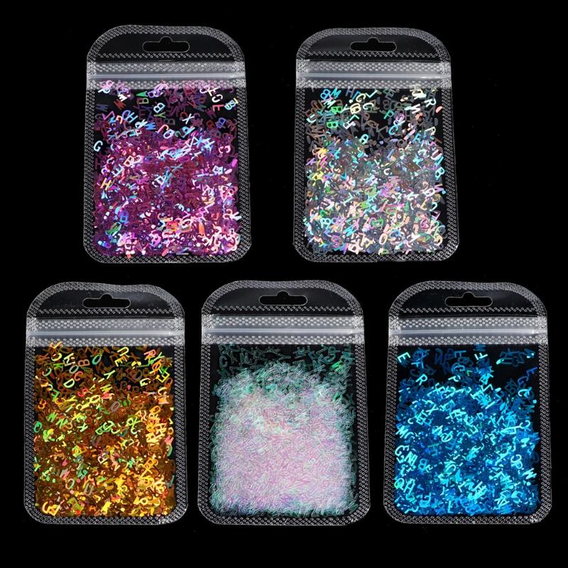 Letter Chunky Glitter Holographic Craft Glitter Alphabet Body Nail Glitter for Sparkle Sequin Flake for Jewelry 5 Color 1
Letter Chunky Glitter Holographic Craft Glitter Alphabet Body Nail Glitter for Sparkle Sequin Flake for Jewelry 5 Color 1