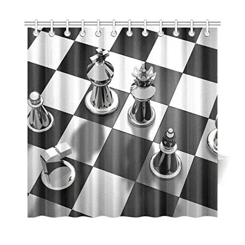 Chess Shower Curtain Horse Head International Chess Stripes Bathroom Curtains Chessboard Waterproof Board Game Bath Curtains Set W60H190(CM)-1 Pcs
Chess Shower Curtain Horse Head International Chess Stripes Bathroom Curtains Chessboard Waterproof Board Game Bath Curtains Set W60H190(CM)-1 Pcs
