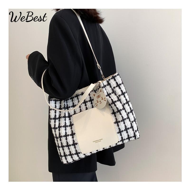 Checkered Women s Casual Simple Large Capacity Tote Bag темно-коричневого кольору
Checkered Women s Casual Simple Large Capacity Tote Bag темно-коричневого кольору