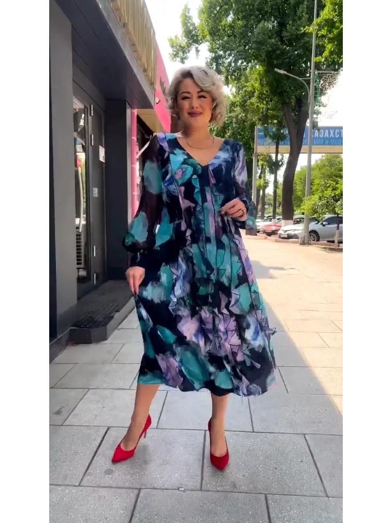 Spring/Autumn 2026 Women s V-neck Slimming Print Long Dress - European & American Fashion 5XL
Spring/Autumn 2026 Women s V-neck Slimming Print Long Dress - European & American Fashion 5XL
