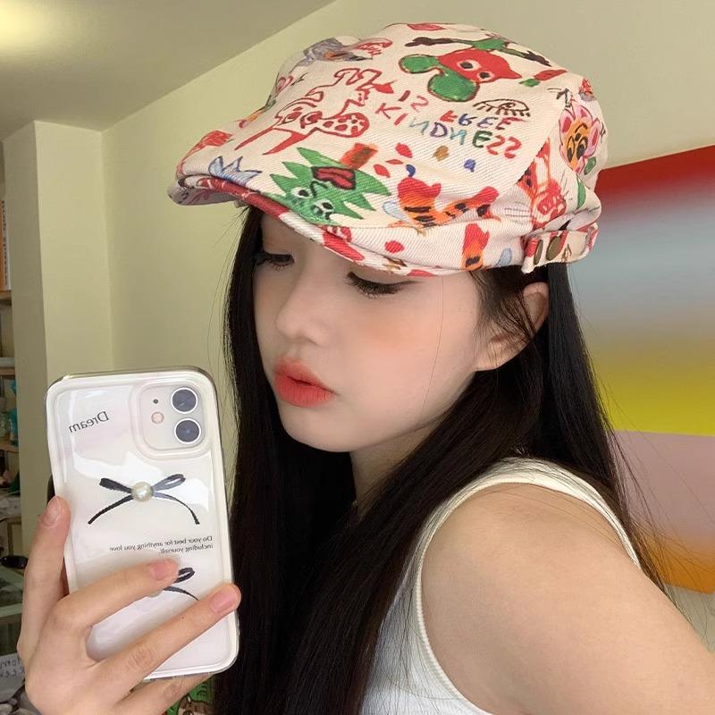 Japanese cute graffiti forward hat female personality retro childlike beret funny short brim painter hat versatile tide M (56-58cm) Graffiti Beret
Japanese cute graffiti forward hat female personality retro childlike beret funny short brim painter hat versatile tide M (56-58cm) Graffiti Beret