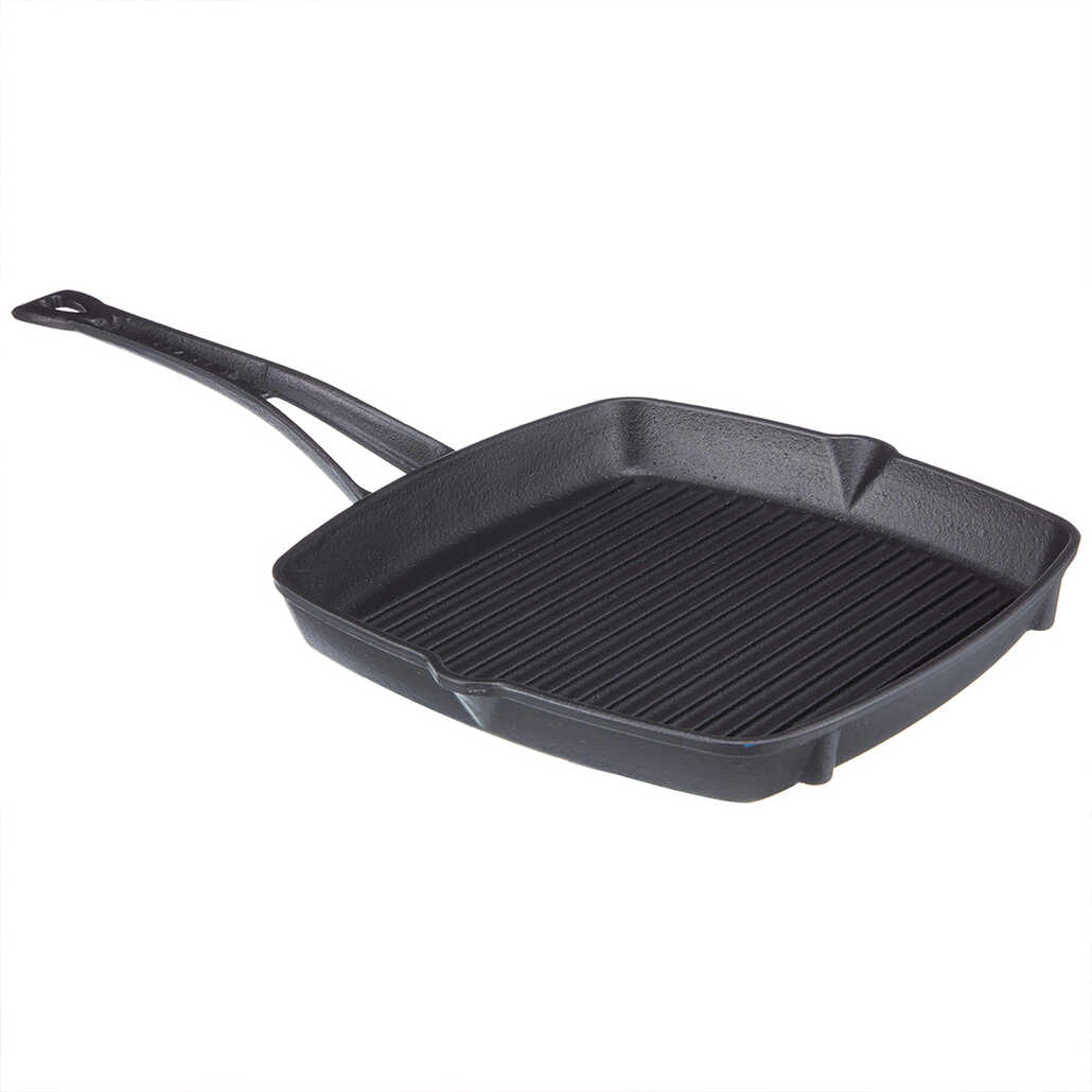 Чугунная сковорода-гриль Lava 26X26 см с металлической ручкой
Чугунная сковорода-гриль Lava 26X26 см с металлической ручкой