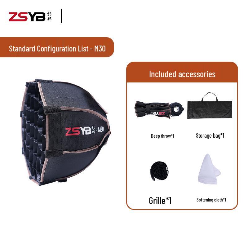8-Shadow 30CM Mini Deep Softbox, Compatible with Zhiyun Lighting for Soft Light, Quick Release
8-Shadow 30CM Mini Deep Softbox, Compatible with Zhiyun Lighting for Soft Light, Quick Release